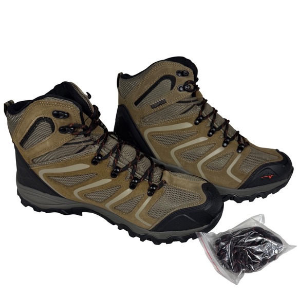 Nortiv 8 Armadillo 2 Mens Hiking Boots Sz 12 Taupe Suede Leather Waterproof - Picture 1 of 16